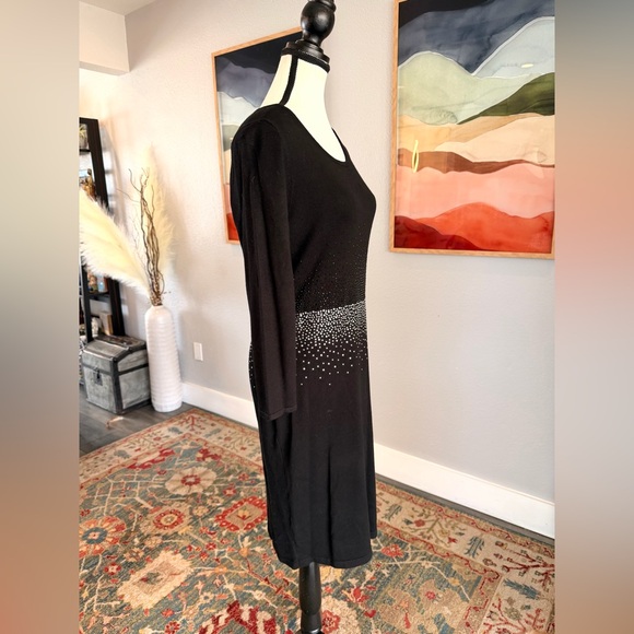 Calvin Klein Black Dress with Silver Detailing - Picture 2 of 10